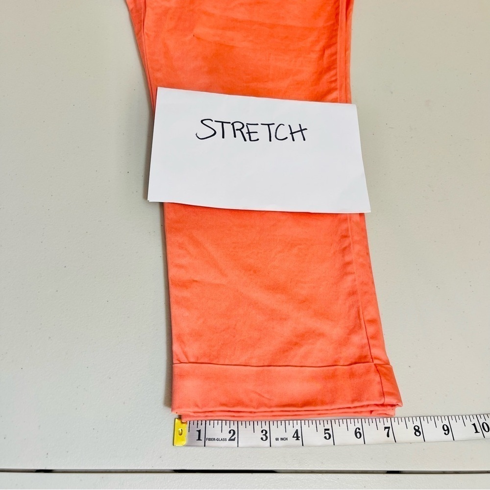 New York & Company High Rise Capri Cropped Pants Size 12 Coral Stretch Office - Picture 11 of 13